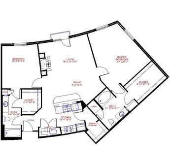 Traditional 2x2 1111-1480 SF 3508 floor plan